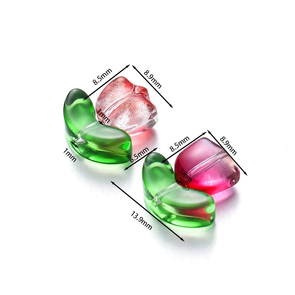 Transparent Glass Tulip Flower Set (1 PC)