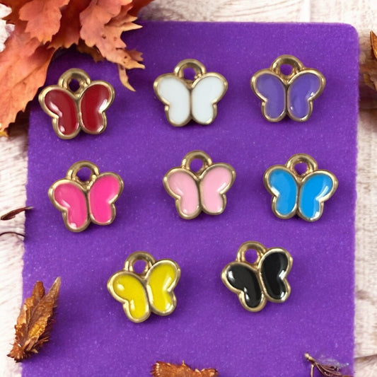 Small Multicolor Butterfly Charms (Mixed Pack of 10pcs)