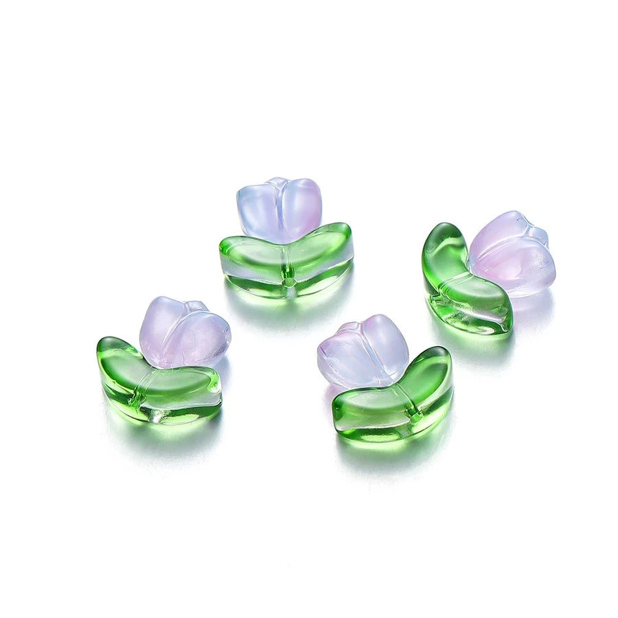 Transparent Glass Tulip Flower Set (1 PC)