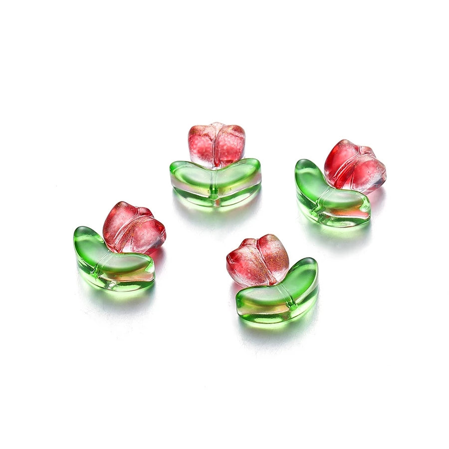 Transparent Glass Tulip Flower Set (1 PC)