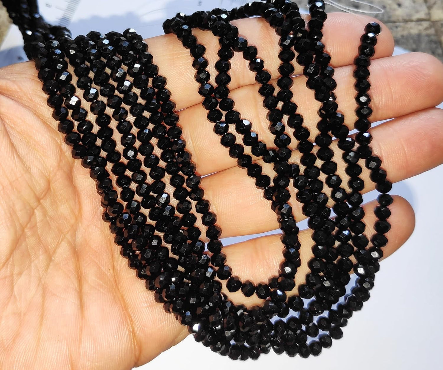 Crystal Beads 4mm - Black