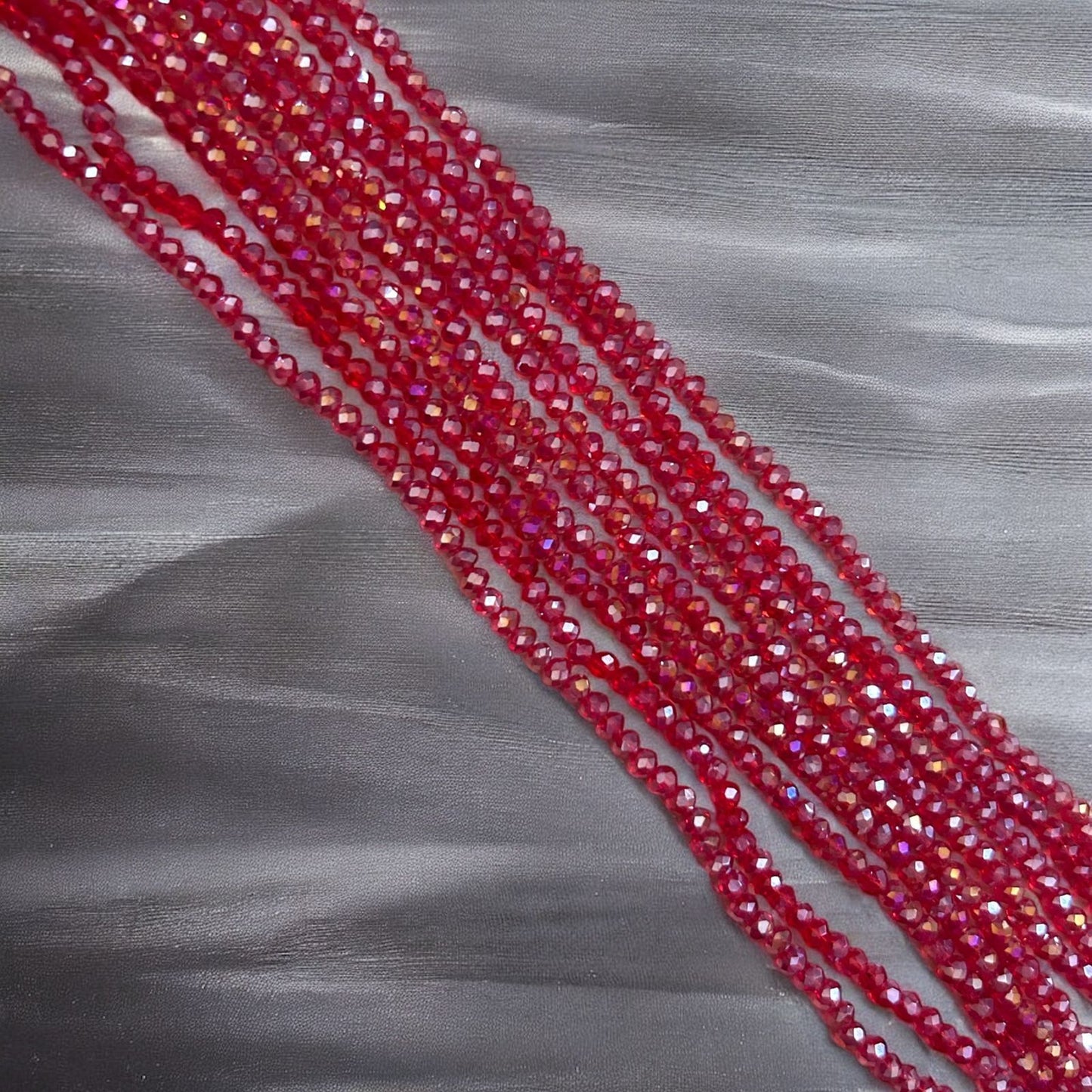 Crystal Beads 4mm - Red