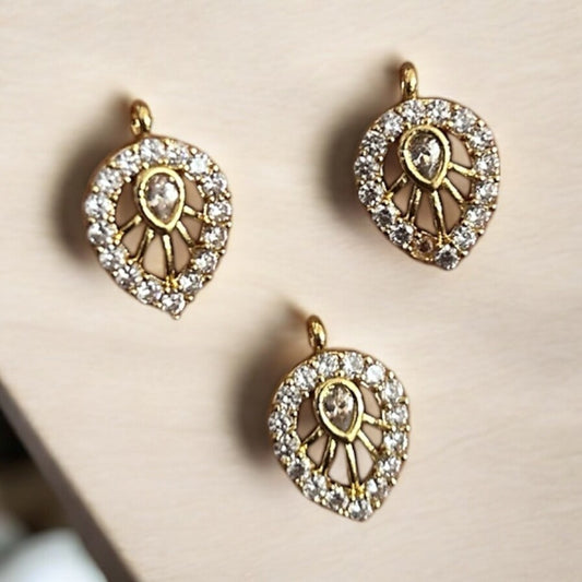 Luxury White AD Stone Drop Pendant