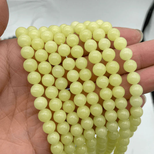 Jelly Beads 8mm - Lemon Yellow