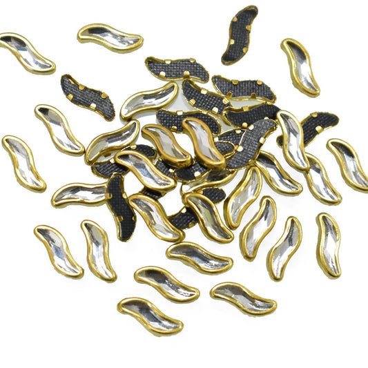 S-Shape Kundan Stones (10gms) for Jewelry Making, Bangles & Embroidery