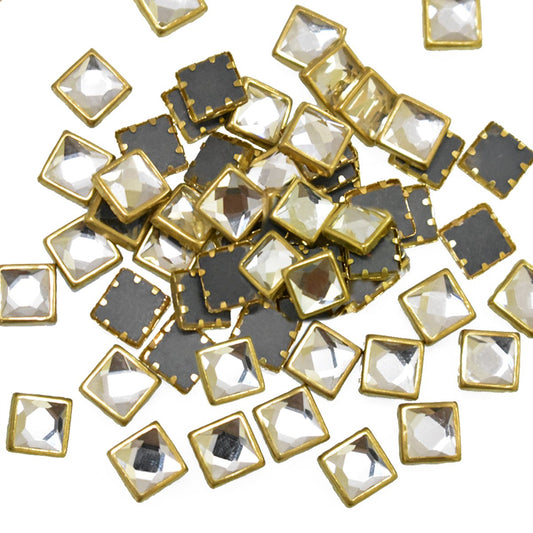 Square Kundan Stones (10gms) for Jewelry Making, Bangles & Embroidery
