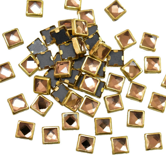Square Kundan Stones (10gms) for Jewelry Making, Bangles & Embroidery
