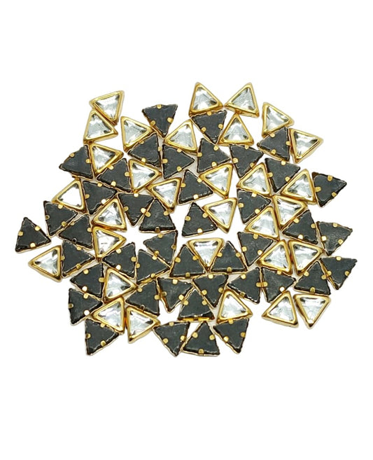 Triangle Kundan Stones (10gms) for Jewelry Making, Bangles & Embroidery