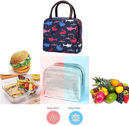 Premium Big Fish Printed Insulated Leak-Proof Lunch bag for Kids & Adults