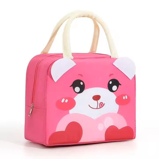 Premium Pink Kitty Printed Insulated Leak-Proof Lunch bag for Kids & Adults