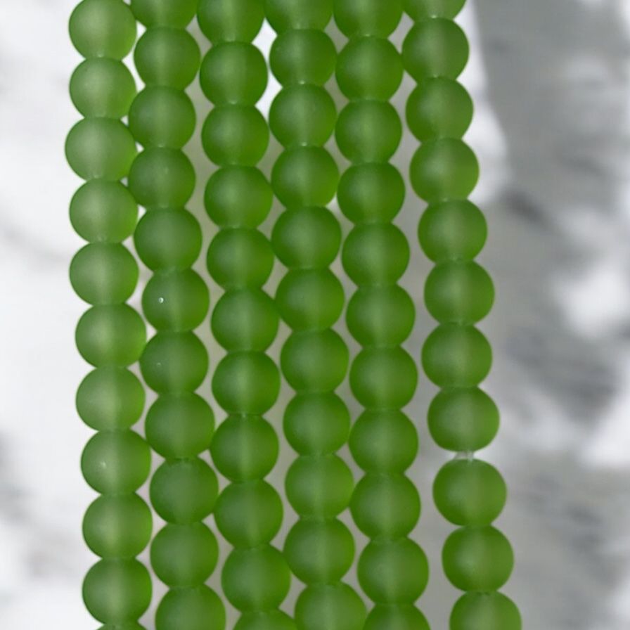 Ice Matte Beads 8mm - Dark Green