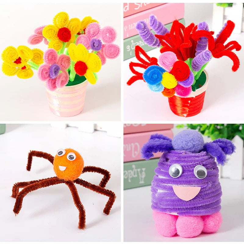 Colored Pipe Cleaners for DIY Crafts (Pack of 50 pcs)