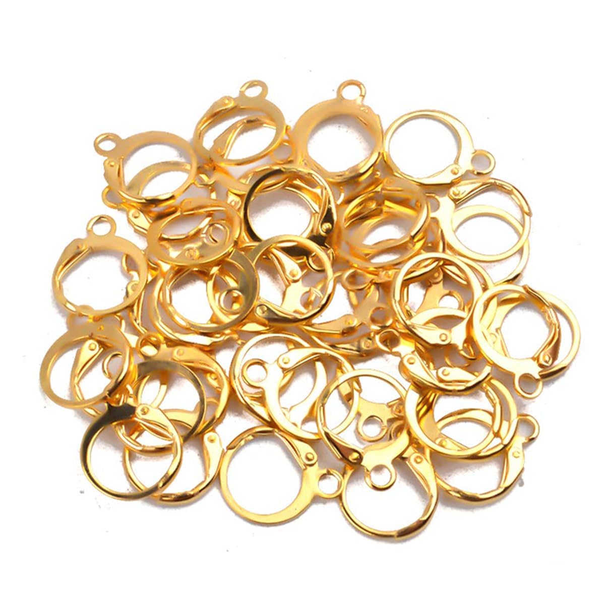 Hoop Earrings (10 Pairs) - Gold