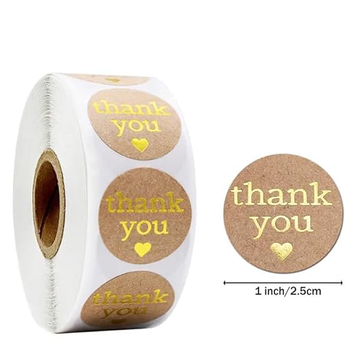 Thank You Stickers 500pcs - Type #6