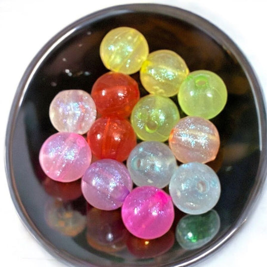 Multicolor Acrylic Glitter Beads (20 gms)