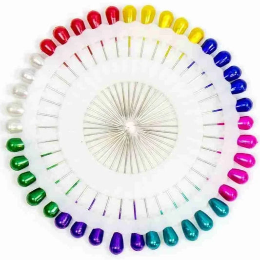 Color Pearl Head Pins, Sewing Pins for Tailor, Dressmaking, Wedding, Florist, Decorating Pins (1 Roll)