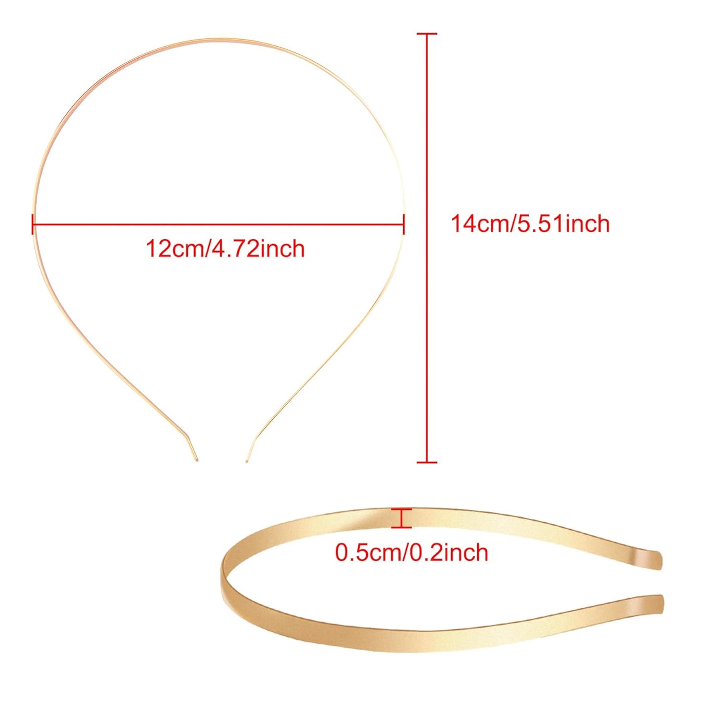 Metal Hair Band Base (Pack of 2pcs)