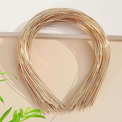Rose Gold Thin Metal Hair Band Base (Pack of 5pcs)