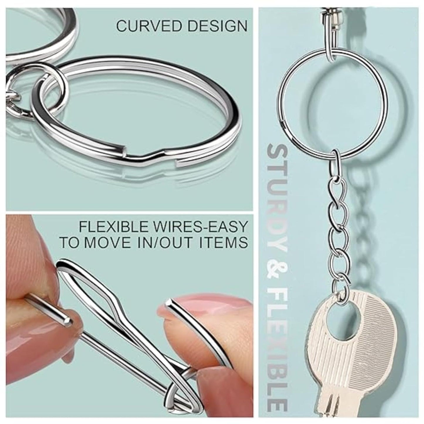 Metal Keychain Ring Base (Pack of 5)