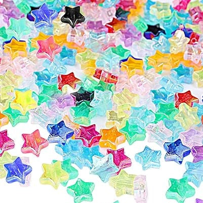 Multicolor Acrylic Glitter Star (10 gms)