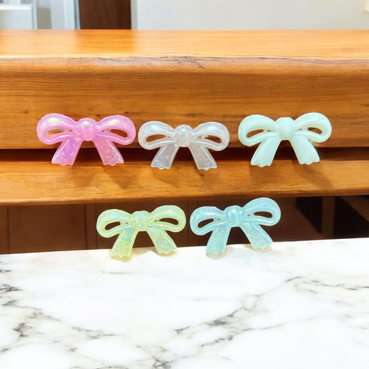 Multicolor Acrylic Bow Beads (Pack of 10)