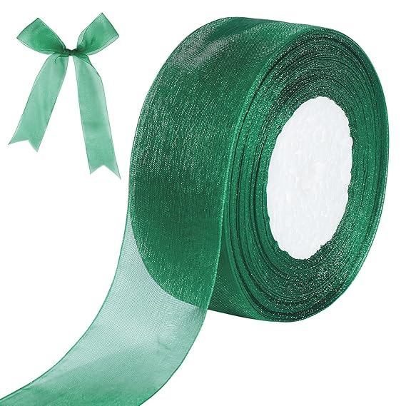 Organza Ribbon for Bow Making, Gift Wrapping, Crafting & Decoration (1 Inch, 40 - 45m)