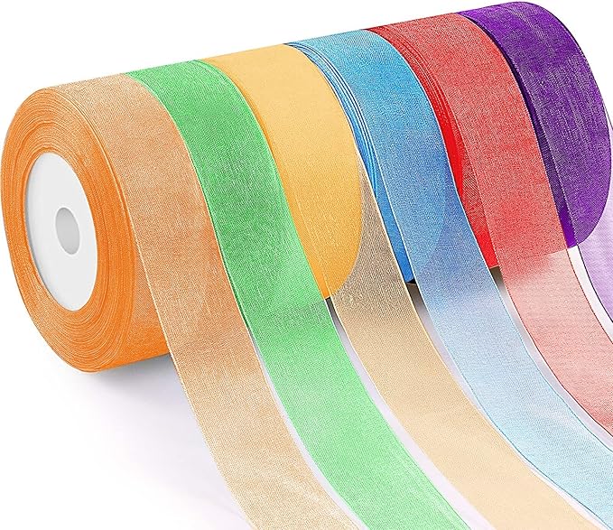 Organza Ribbon for Bow Making, Gift Wrapping, Crafting & Decoration (0.5 Inch, 40 - 45m)