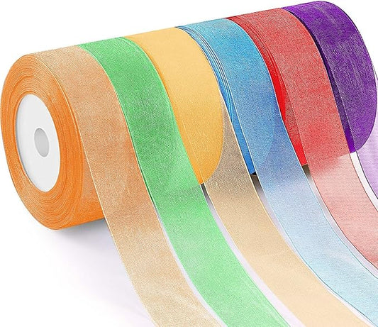 Organza Ribbon for Bow Making, Gift Wrapping, Crafting & Decoration (0.5 Inch, 40 - 45m)