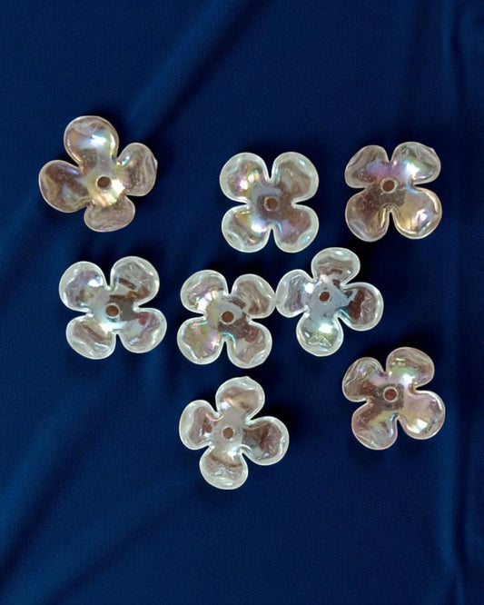 Acrylic Transaparent Four Petals (10 gms) Pearl Jewelry Making, Bracelet, Necklace, Earrings, DIY Accessories