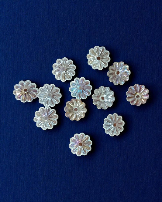 Acrylic Transaparent Glitter Flower (10 gms) Pearl Jewelry Making, Bracelet, Necklace, Earrings, DIY Accessories