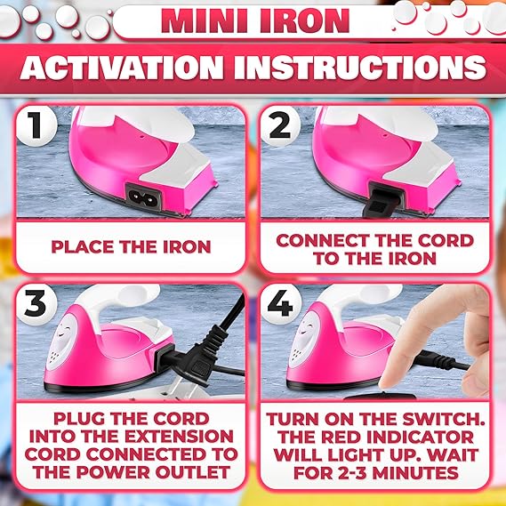 Mini Iron for Tailoring Cloths, Craft Finding and Heat transfer vinyl projects