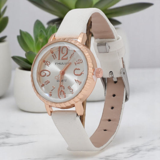 Fashionable Analog Watch for Women - White