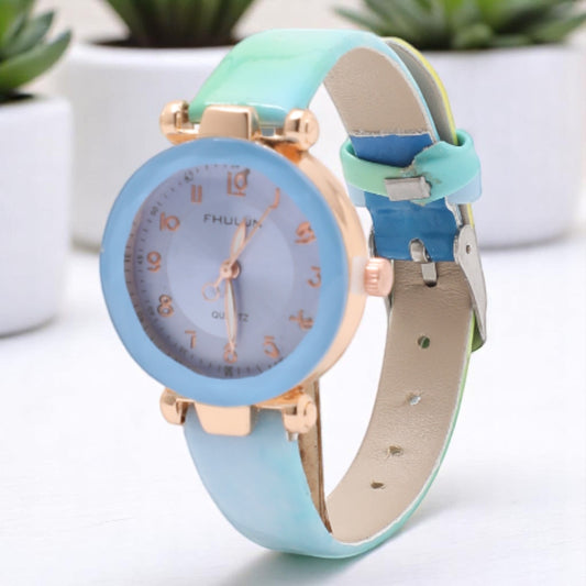 Pastel Theme Analog Watch for Women - Blue