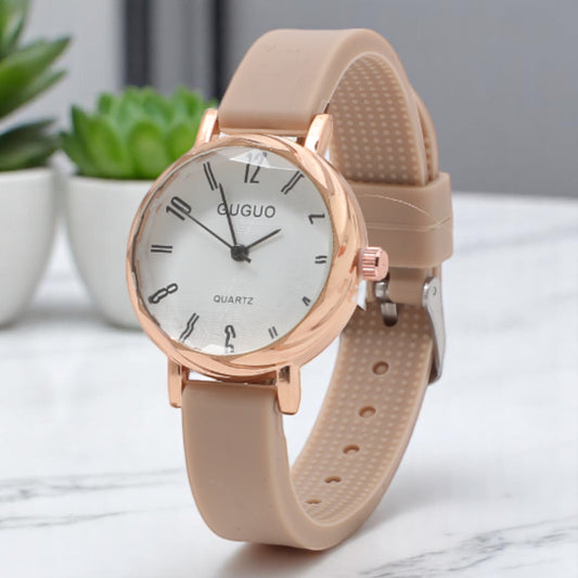 Classic Analog Watch for Women - Beige