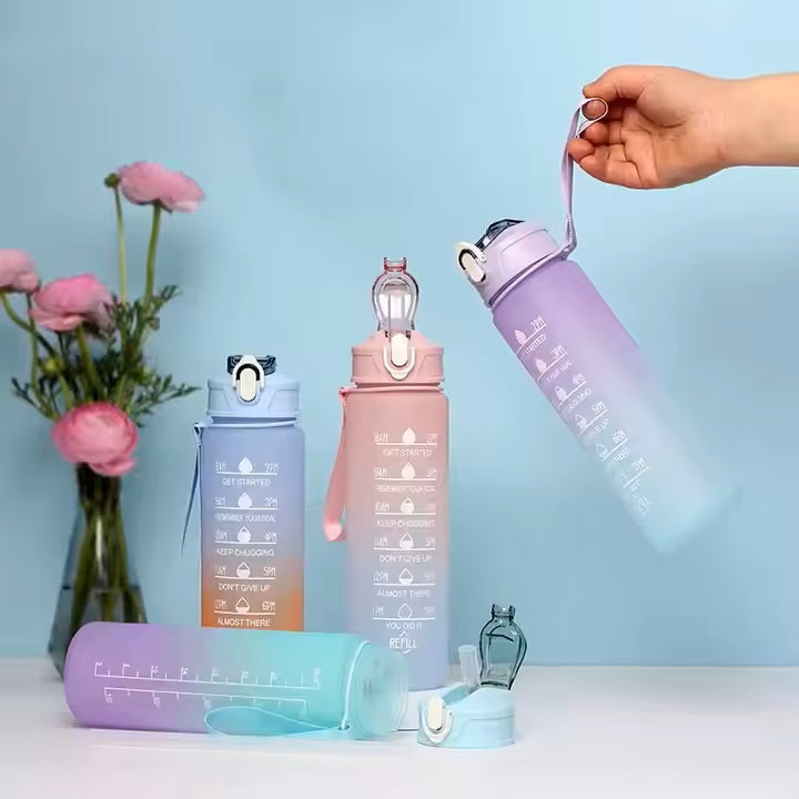 Unbreakable High Quality Silicone Water Bottle - 900ml (Mixed Color)