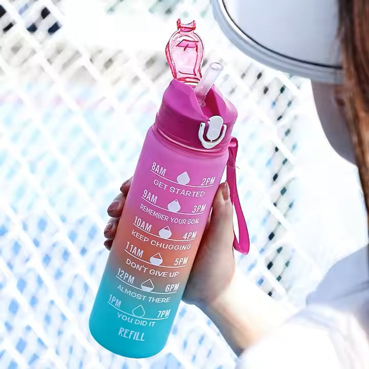 Unbreakable High Quality Silicone Water Bottle - 900ml (Mixed Color)