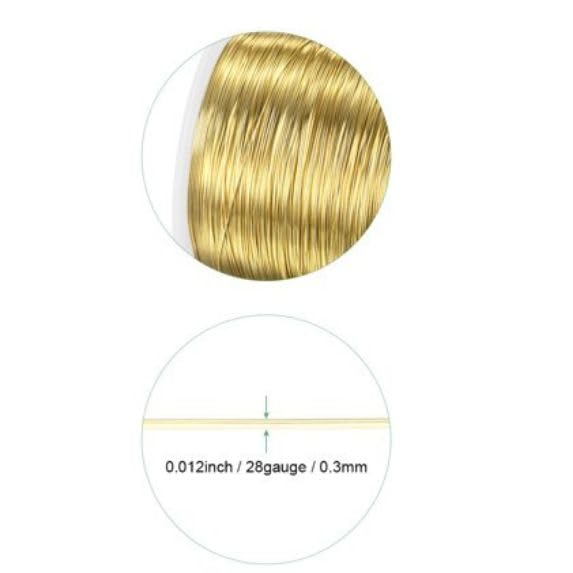 Metallic Jewelry Wire 1 Roll (0.3mm) - Gold