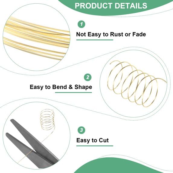 Metallic Jewelry Wire 1 Roll (0.3mm) - Gold