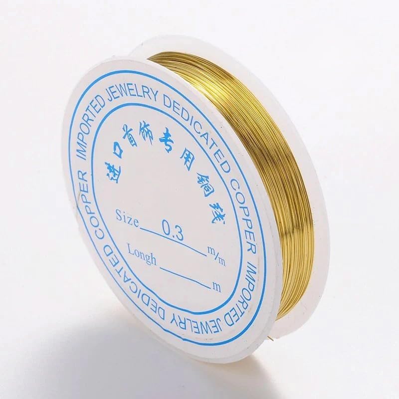 Metallic Jewelry Wire 1 Roll (0.3mm) - Gold