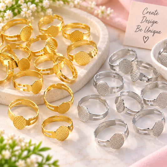 Adjustable Metal Finger Ring Base (Pack of 5pcs)